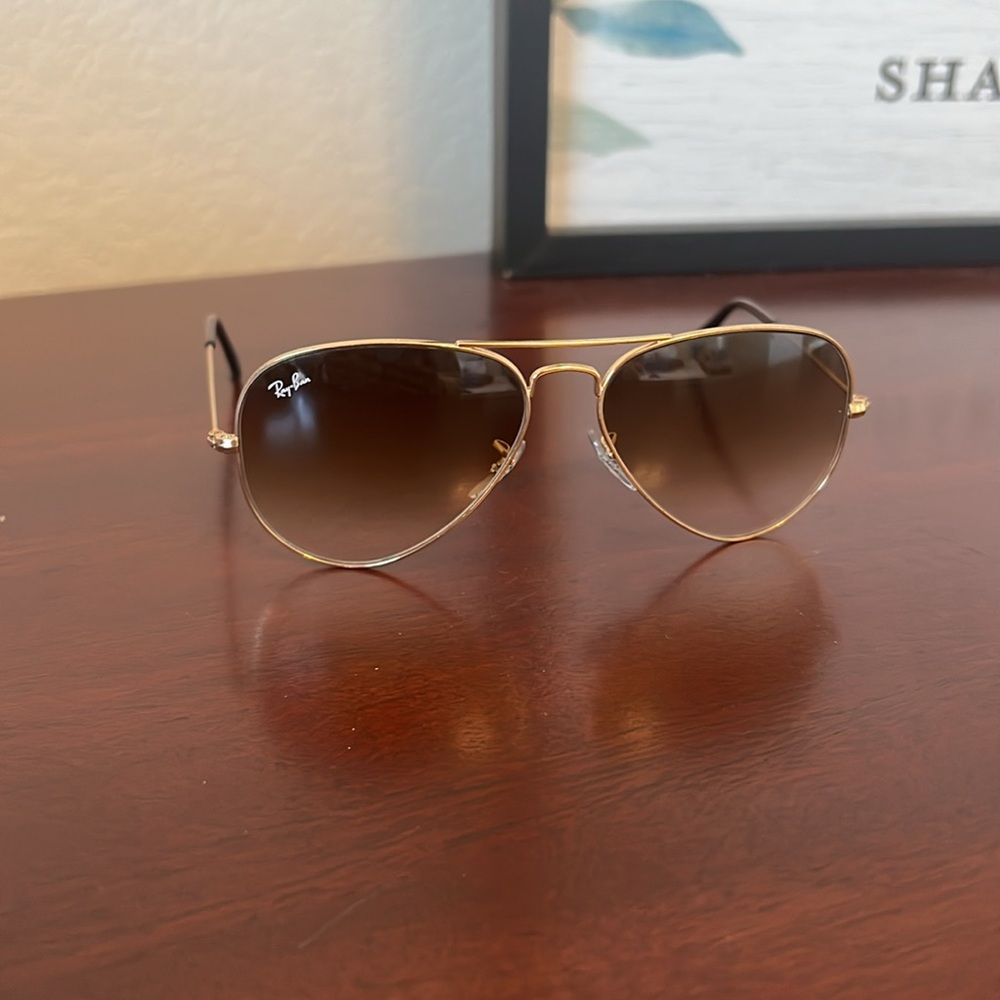 Ray-Ban Brown Gradient Aviator Frames - image 2